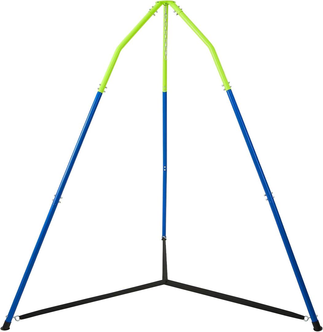 FUNLIO Sensory Swing Stand for Multi Use - Sensory Swing, Pod Swing, Hammock, Heavy Duty Steel Swing Stand for Kids,240 lbs Capacity, Height Adjustable Triangular Design, Indoor & Outdoor(Stand Only)