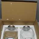 KooK Cookie Jar, Penny Jars, Candy Jar, with Lids, Candy Dish, Large Storage for Candy, Cookies and Snacks, Clear, Metal Lids, Dishwasher Safe, 74 oz, Set of 2