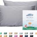 Sunflower Queen Pillowcases Set of 2, 100% Cotton Queen Pillow Cases 2, 2030 inches Frost Gray, Soft and Breathable