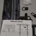 Over The Table Rod Stand with Clamps,for 24''-48'' Tall 48"-95" Length Table Arch Stand, Metal Decor Rod for Party Wedding Birthday Any Event (Black)