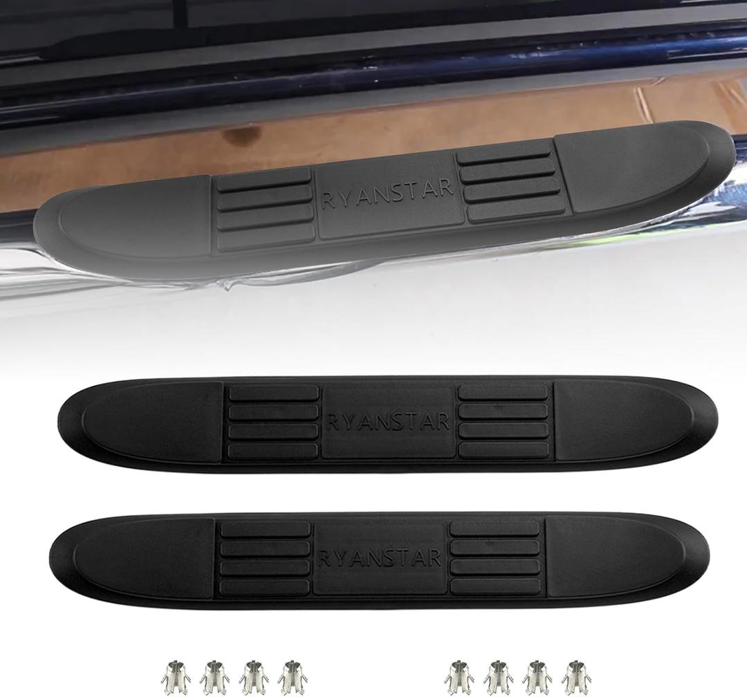 RULLINE Universal Non-Slip Step Pad Replacement Kit - Durable Tread Covers Compatible with Trucks, SUVs & Vans - Accessory Upgrade (Matte Black Finish) Pack of 2 RULLINE Universal Non-Slip Step Pad Replacement Kit - Durable Tread Covers Compatible with Trucks, SUVs & Vans - Accessory Upgrade (Matte Black Finish) Pack of 2