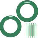 Maasechs 2 Pieces Door Protecting Holiday Wreath Pad with Ties Rubber Pad Door Protector Prevent Scratches for Christmas Seasonal Decorative Protection Walls Glass (Fits 30 to 33 Inch Wreaths,Green)