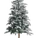 6-ft Pre-lit Flocked White Artificial Christmas Tree with White LED Lights