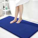 OLANLY Thick Memory Foam Bath Mat Rug 44x24, Extra Soft Absorbent Bathroom Rug, Quick Dry Bath Mats, Non-Slip, Machine Washable Carpet for Bathroom, Tub and Shower, Home Decor Accessories, Royal Blue