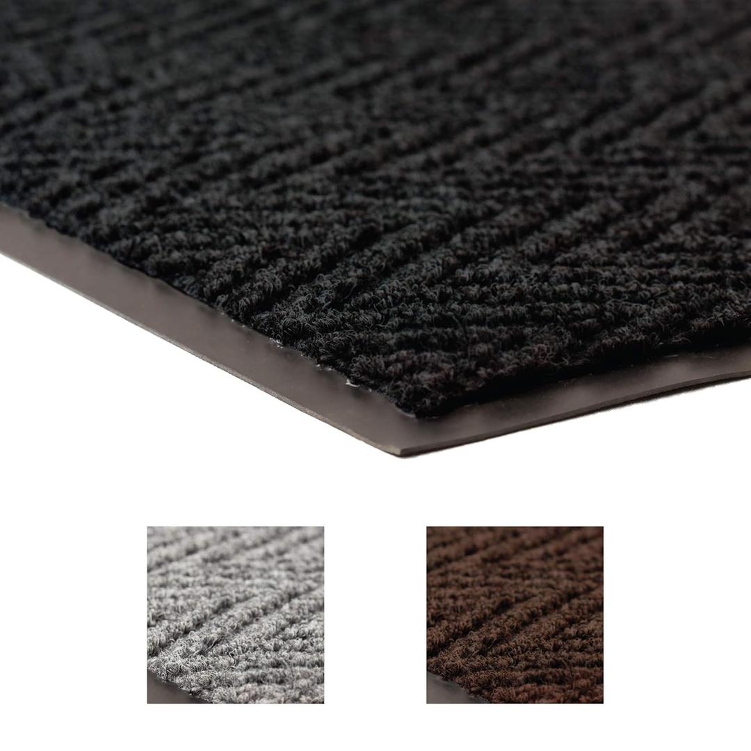 Notrax - 118S0046CH Carpeted Entrance Mat, Charcoal, 4ft.x6ft.