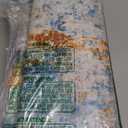 Entryway Rug 3x5 Blue Bedroom Area Rug Washable Non Slip Abstract Boho Rugs for Indoor Entry, Kitchen, Classroom, Bathroom, Kids Girls Room, Office, College Dorm Small Carpet