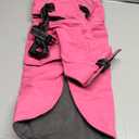 PETDSH Dog Coat Large, Built-in Harness Dog Jacket with Warm Fleece Lining, Waterproof Reflective Dogs Winter Coat, Pet Coats with Pocket and Trash Bags (Pink, X-Large)