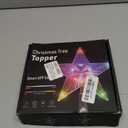 Christmas Tree Topper Star Crystal, Color Changing Christmas Tree Decorations with 80 Modes, APP & Remote Control, for Home Bar Garden USB Xmas Tree New Year Holiday Decoration (7.63  8.64 in)