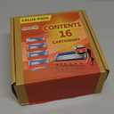 16 Count Razor Blade Shaving Razor Blade Refills, Mens Shaving Blades Refills-Orange New Version