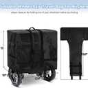 Rileytee Foldable Wheelchair Travel Bag for Airplane,Heavy Duty 600D Waterproof Dustproof Portable Folding Electric Wheelchair Covers for Travel (25''W x 18''D x 15'' H x Skirt 30")