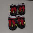 QUMY Dog Shoes for Large Dogs, Medium Dog Boots & Paw Protectors for Winter Snowy Day, Summer Hot Pavement, Water-Resistant in Rainy Weather, Outdoor Walking, Indoor Hardfloors Skid-Resistant Sole (Size 5: 2.4''x2.8''(W*L) (Pack of 4))