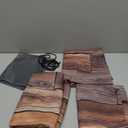 Rustic Wood Picnic Table Cover with Bench Covers Waterproof Windproof Elastic Fitted Outdoor Camping RV Tablecloths with Drawstring Bag Reusable Rectangle Rectangle Tables and Seats Cover 30X72IN