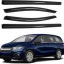Canvcle Window Visors Rain Guards for 2018-2025 2026 Honda Odyssey Accessories, Outside-Mount Tape-On Side Window Wind Deflectors Vent Visors Shades Rainproof 4PCS