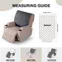 VANSOFY Recliner Chair Covers 100% Waterproof Backrest Cover Reclining Cover Non-Slip Dog Chair Cover Furniture Protector Washable Slipcover Elastic Straps for Pets, Dogs(Charcoal Gray)