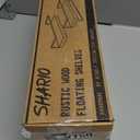 Shario White Floating Shelves - Set of 2, Wall Mounted Hanging Shelves with Golden Towel Rack, Decorative Storage Shelves for Bathroom, Kitchen, Living Room & Bedroom (White Gold, 15.7 Inches) | Hanging Shelves, for Bathroom, Kitchen, Living Room, Bedroom