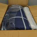 Amazon Basics 5-Piece Lightweight Microfiber Comforter Set with Sheets, Bed-in-a-Bag, Navy with Grey Plaid Bedding, Twin/Twin XL
