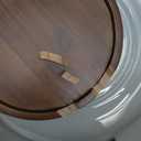 NiHome Glass Salad Bowl with Acacia Wood Salad Tongs, Large Capacity Design with Enhanced Stability, Versatile Serving Dish for Salads, Fruits, Ideal for Gatherings & Daily Family Dining