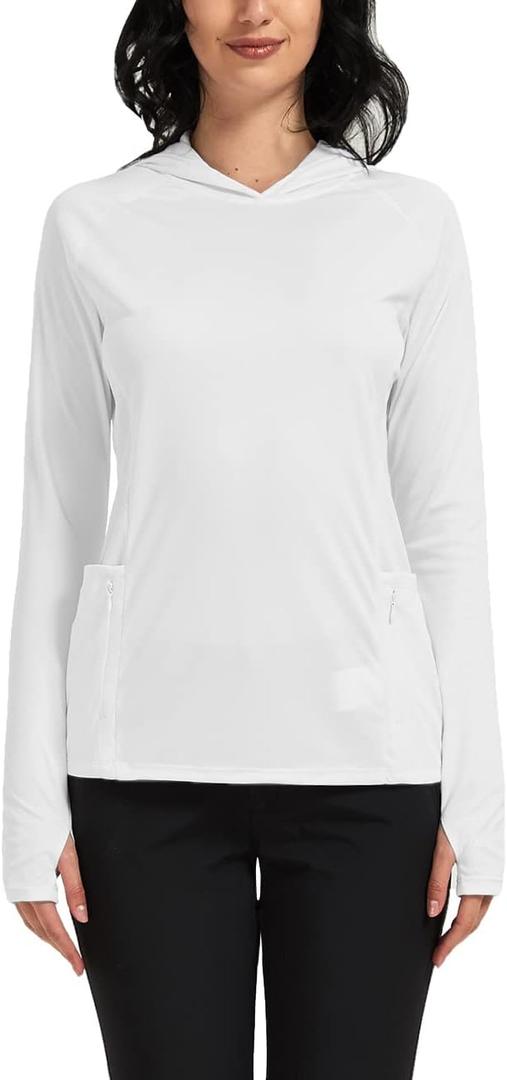 Safort Women's UPF 50+ Sun Protection Shirt Long Sleeve Rash Guard SPF Fishing Hiking Golf Lightweight Outdoor, 4XL