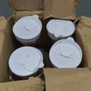 Set of 4 Plastic Carafe with Lid, 50 Oz Carafes for Mimosa Bar, Square Base Juice Containers, Water Bottle, Milk Container, Clear Beverage Containers for Fridge