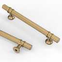 Asidrama 10 Pack 5 Inch(128mm) Knurled Champagne Bronze Kitchen Cabinet Handles, Cabinet Pulls Kitchen Cabinet Hardware Cupboard Handles Drawer Pulls (5" Hole Center)