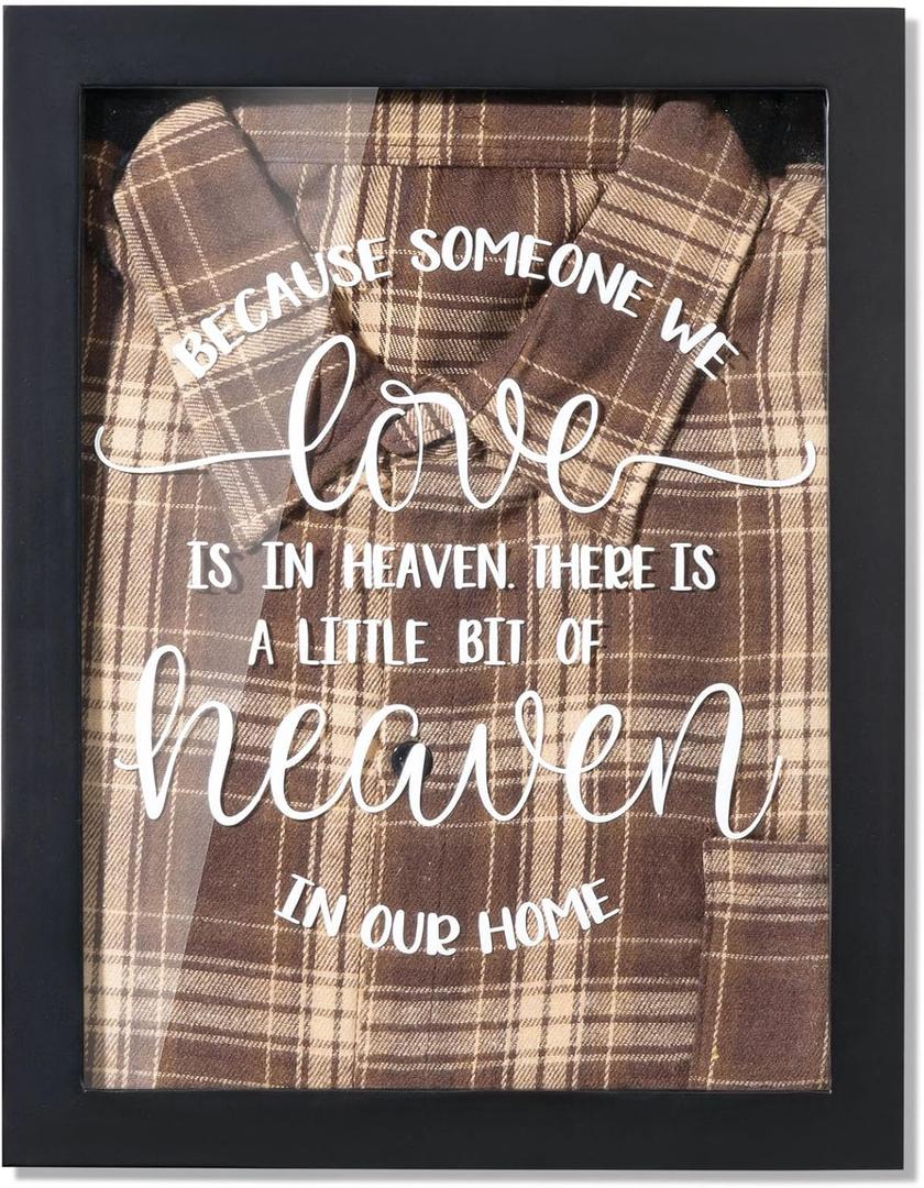 Airrioal Memorial Gifts for Loss of Dad, Condolences Clothing Display Case Frame, Bereavement Grief Remembrance Sympathy Gifts for loss of Father, Loved One, Mother, Son, Celebration of Life, Black