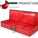 2 x Christmas Gift Wrapping Paper Organizer Storage Bags,Plastic Container for Holiday Supplies & Accessories, Gift Bag Organizer, Under Bed Wrapping Paper Storage (Red)