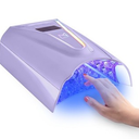 M  Crystal Cure 128W UV Nail Lamp  Fast Curing Nail Light with 45 Powerful 365nm+405nm LEDs  Cordless, Rechargeable, Auto Sensor  UV Light for Gel Nails for Manicures & Pedicures (Violet)