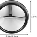 Rearview Mirror for Desk Monitor Clip-on Magnifying Computer Mirror 3-Inch Acrylic Lens Enhance Office Visibility and Security Camera Coverage