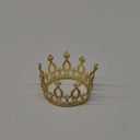 JANOU Crown Tiara Cake Topper Crystal Children Hair Ornaments for Wedding Birthday Baby Shower Party Cake Decoration (Gold)