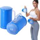 Water Filled Training Dumbbells, Travel Weights Set, Adjustable Weights to 40Lbs,30Lbs,20Lbs,10Lbs,4Lbs Dumbbell Pair,Each 20/15/10/5/2 Lbs, Portable Gym for (Blue)