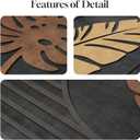 Framed 3D Wood Tropical Botanical Textured Wall Decor Living Room, 24x36 In, 24" W x 36" H x 3Pcs