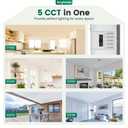 Anyhome 4 Inch Square Canless LED Recessed Lights,5CCT,12 Pack