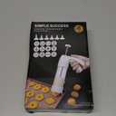 EooUooIP Cookie Press Gun Kit, Spritz Cookie Press, Cookies Maker, Stainless Steel and Plastic, with 12 Cookies Discs and 6 Nozzles for Baking Biscuit Making and Cake Decoration