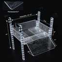 Adjustable Turtle Basking Platform, 16-19 Inch Wide, Slip-Resistant Ramp, Acrylic, Transparent, Ideal for Turtle Tank Accessories