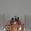 Class of 2025 Cake Topper, Orange Glitter Congrats Grad Cake Topper, Diploma Graduation Cap Cake Topper, 2025 Graduation Theme Senior High School Graduation Party Cake Supplies Decorations