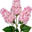 3PCS Fake Flowers Hydrangea Artificial Flowers 28" Long Stem Pink Faux Flowers for Vase, Real Touch Silk Flowers Dcor for Floral Arrangement Home Farmhouse Office Hotel Decoration