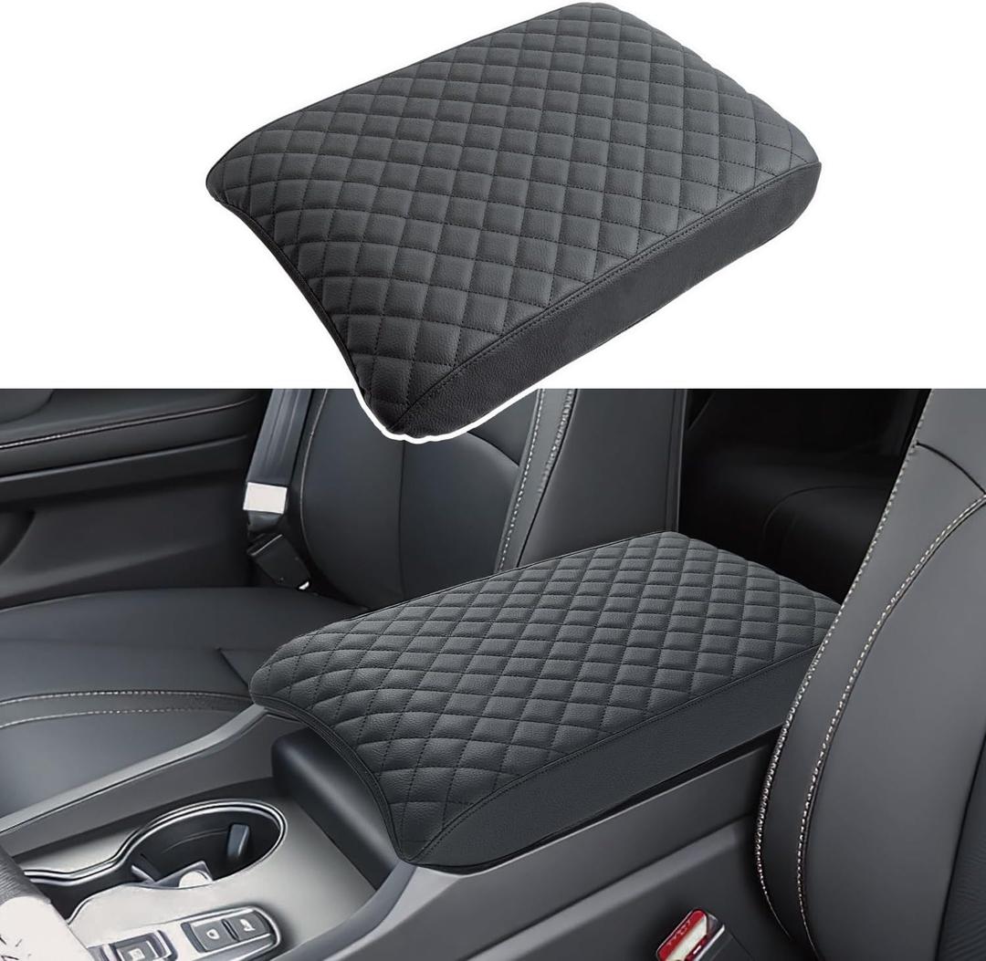 PIMCAR Center Console Cover for 2023-2025 2026 Honda Pilot, 2024 2025 2026 Honda Ridgeline/Passport Customized Armrest Cover Leather Interior Accessories