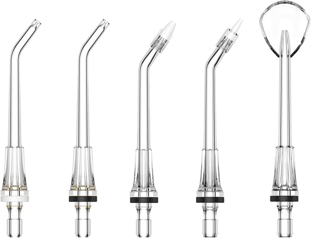 Water Flosser Replacement Tips for FlossJet Water Dental Flosser,5 Replacement Jet Tips with Oral Irrigator,Standard Water Dental Flosser Jet Tips,360 Rotatable Replacement Heads for Deep Cleaning