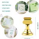 ERYTLLY 36 PK Place Card Holders 1.7 inches Table Card Holder Steel Card Holders for Weddings,Birthdays,Photos, Memo Notes, Restaurants (Gold 36PK)