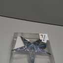 Clever Creations Christmas 8 Inch Tree Topper Shiny Star Decoration, Glitter Treetop Holiday Home Dcor, Blue