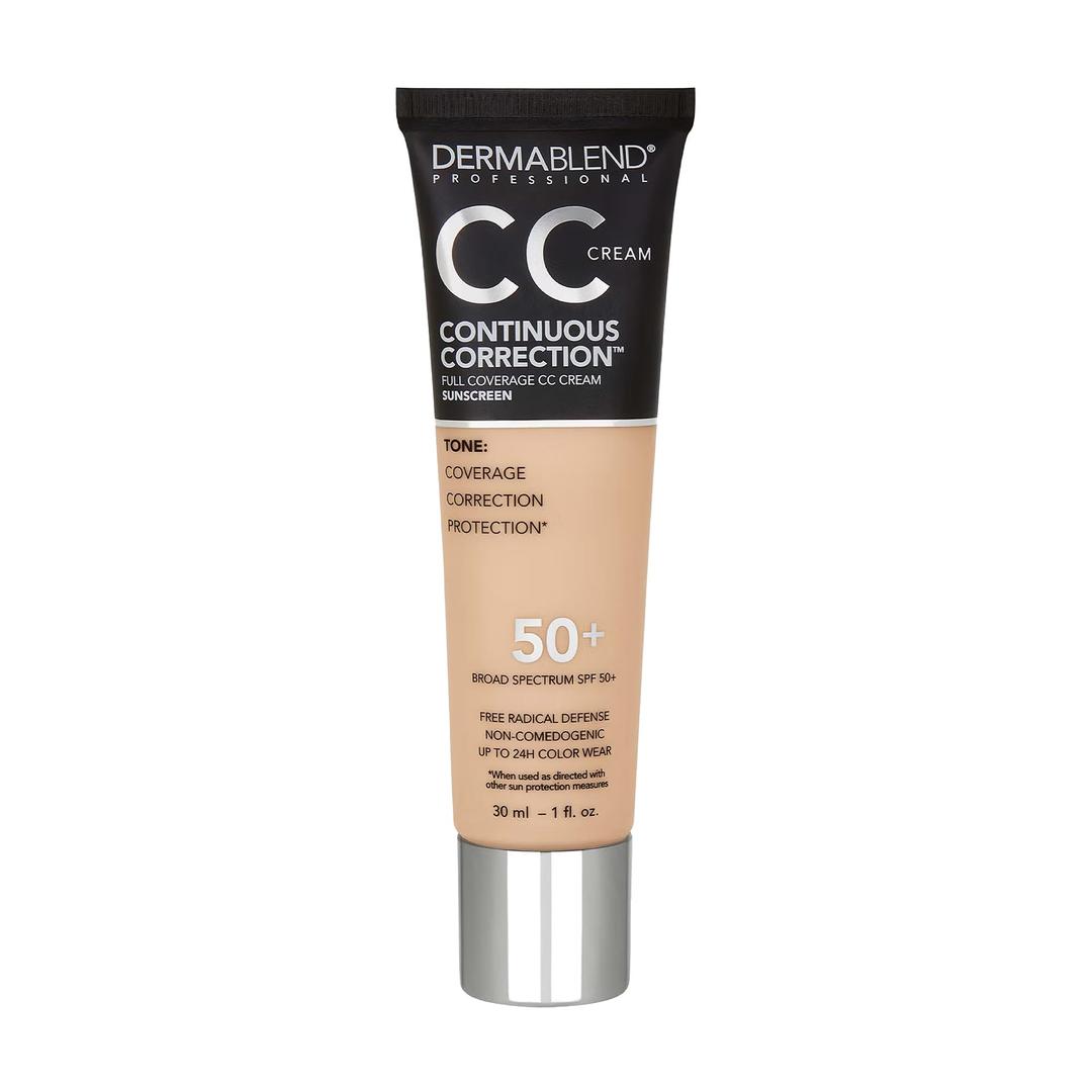 Dermablend Continuous Correction Tone-Evening CC Cream Foundation SPF 50+, Full Coverage Foundation Makeup & Color Corrector, Oil-Free 30N-L2