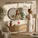 Irregular wall Mirror 26"x46" Black Asymmetrical Mirror