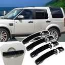 Gloss Black Door Handle Cover Trim for Land Rover Range Rover Sport 2010-2013 / Discovery 4 LR4 2009-2016 with 4 Smart Keyhole