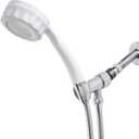 Microbubble Handheld Shower Head 2.0 with Hose, Holder, Pressure Regulating Valve (White)