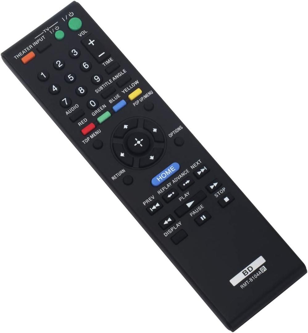 RMT-B104A RMTB104A Replace Remote Control fit for Sony Blu-ray Disc DVD Player BDP-N460 BDP-N460HP BDP-S360 BDP-S360HP BDP-S363 BDP-S560 BDP-S360/T BDPN460 BDPN460HP BDPS360 BDPS360HP BDPS363 BDPS560