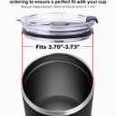 30 oz Tumbler Lids, Fits for 30Oz YETI Rambler, Ozark Trail and More, Koodee 2 Pack Spill-proof Lids,Covers for 30 Ounce Tumbler,Cup (Magenta)