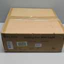 DLLT LED Ceiling Fan with Light: 16" Modern Low Profile Flush Mount Fandelier with App & Remote Control - Dimmable White Bladeless Fan Light Fixture for Bedroom Kids Room Living Room