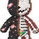 PIANTION Animal Graffiti Skeleton Bear Micro Building Blocks Set(3000PCS XQ034) 12.6in High Series, Gifts Suitable for Adults