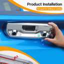 Hoolcar Tailgate Handle Cover Rear Door Handle Trim Compatible with 2019-2025 Chevrolet Silverado Texas Edition/Silverado LT 1500 Custom, Exterior Accessories, Chrome