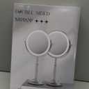 Makeup Mirror with Lights, 1X/30X Lighted Magnifying Mirror Height Adjustable, 3000mAh Rechargeable Double Sided Vanity Mirrors with 3 LED Lighting and Adjustable Brightness for Desk Women Gift (Brushed Nickel)